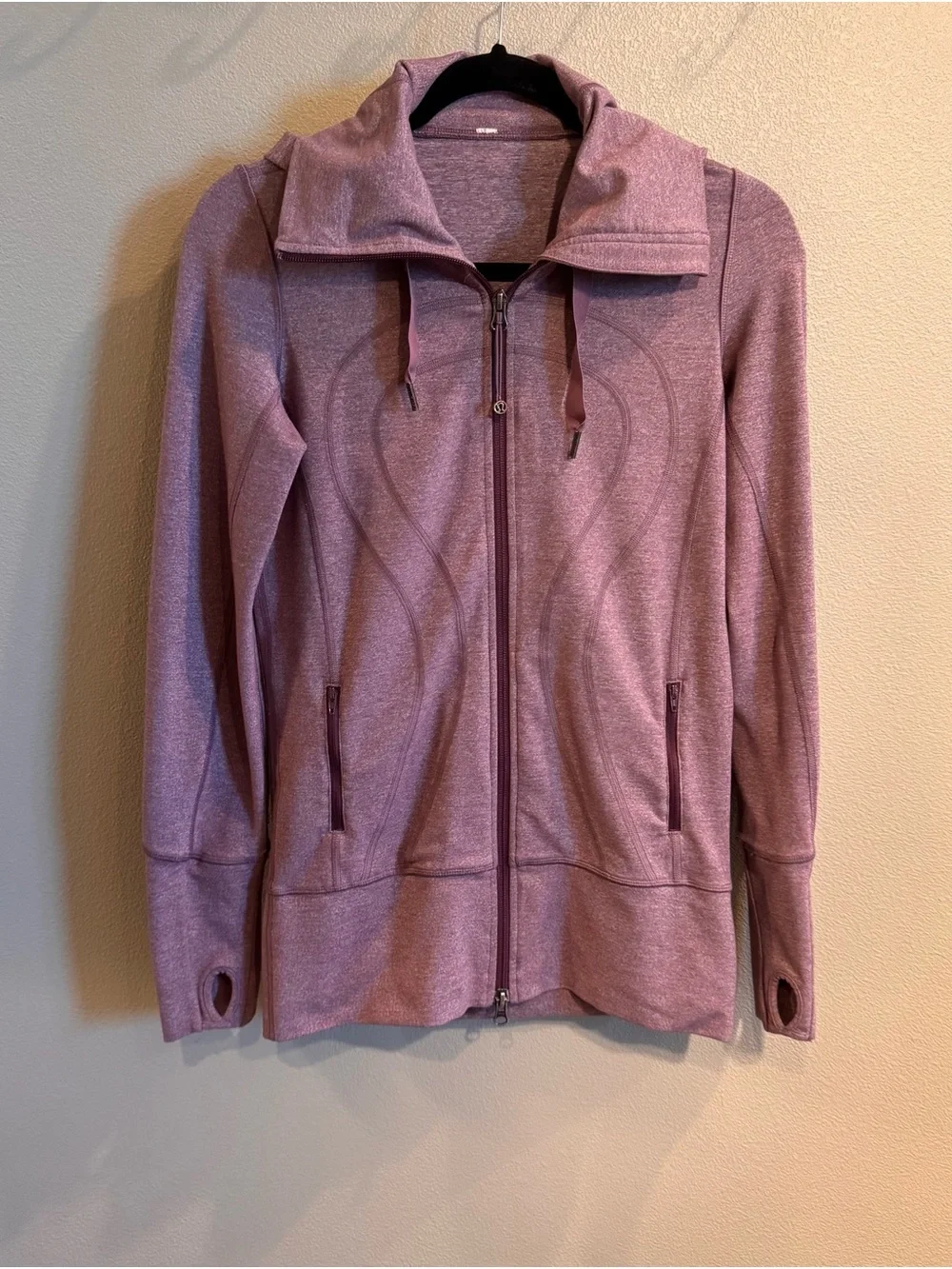 Vintage Y2K Lululemon In Stride Dusty Mauve Full-Zip Hoodie Jacket